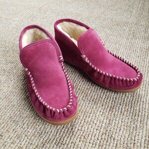 L.L. Bean Wicked Good Slippers, Boot Moc Bramble Berry Purple Women's 9
